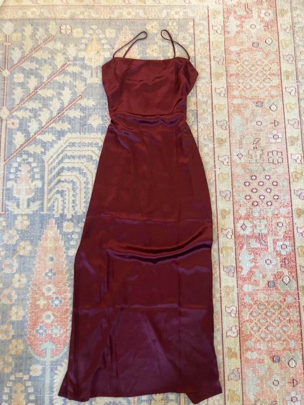 RIHOAS Red Satin Slip Dress, Never Worn